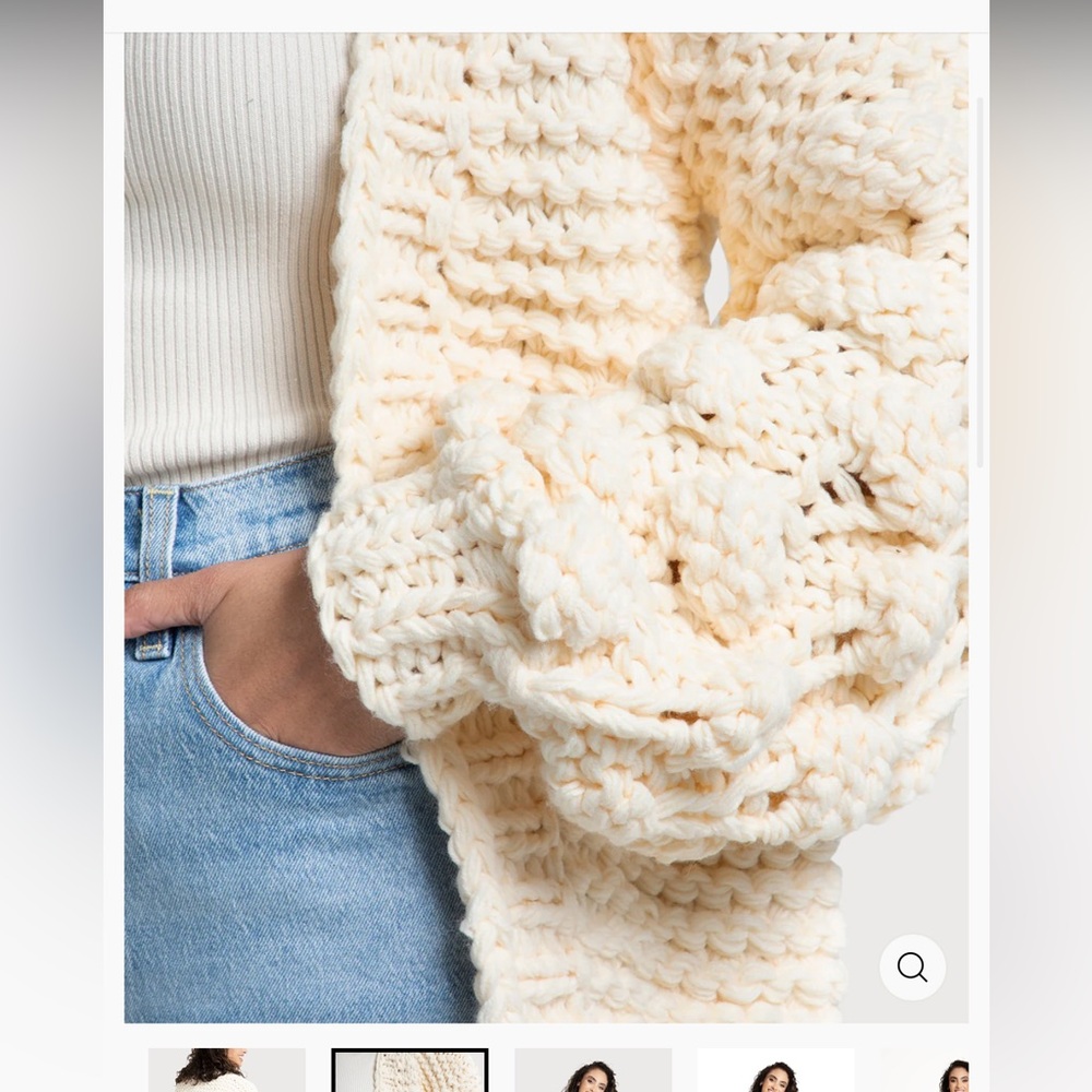 NWT Saachi Knit Cardigan with Bauble Sleeves - Picture 4 of 9